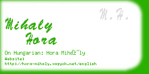 mihaly hora business card